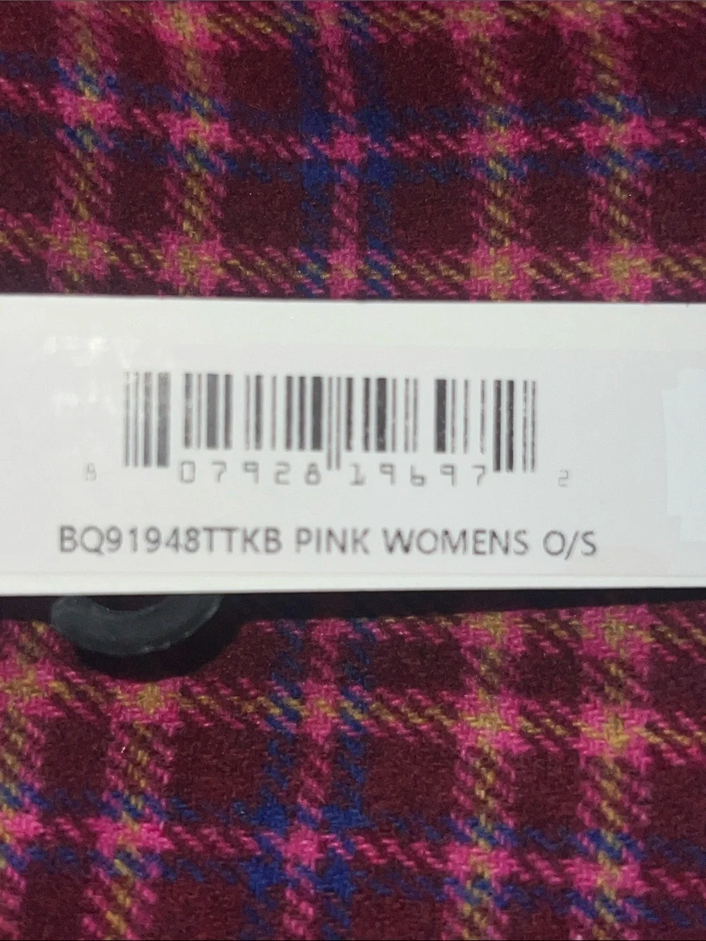 Trina Turk “Taylor” pink/wine plaid Newsboy/Messenger Hat - NWT
